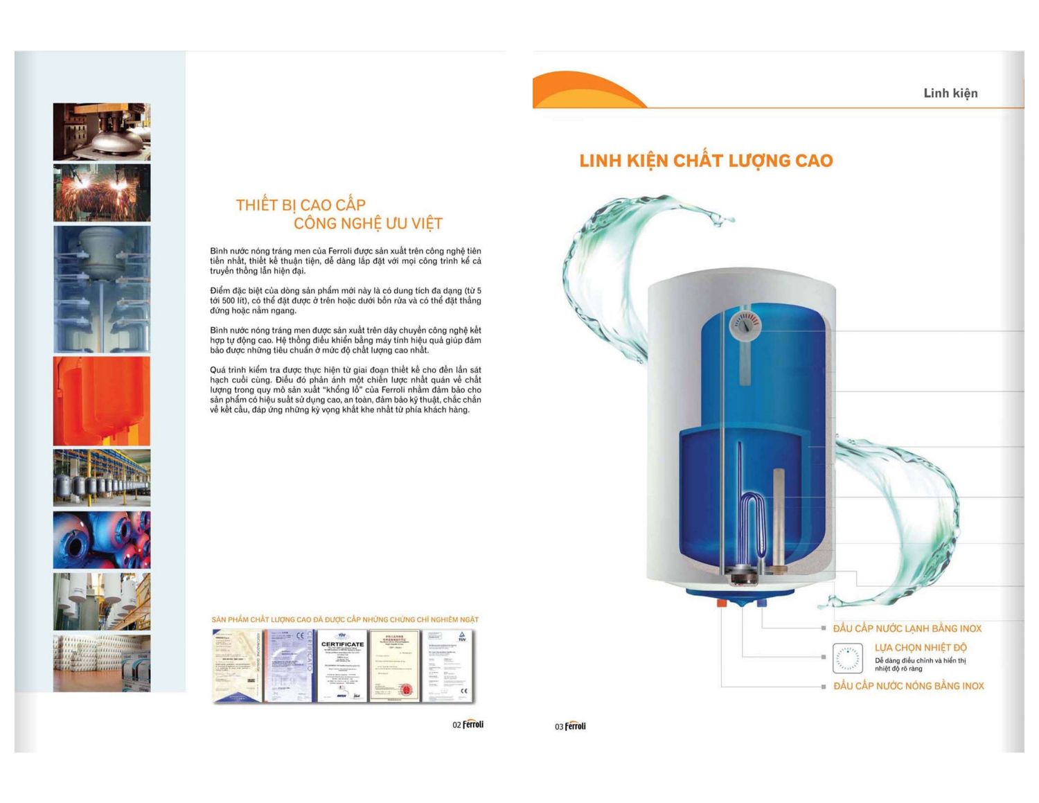 Máy nóng lạnh FERROLI Catalogue và Bảng giá mới nhất /Page 2